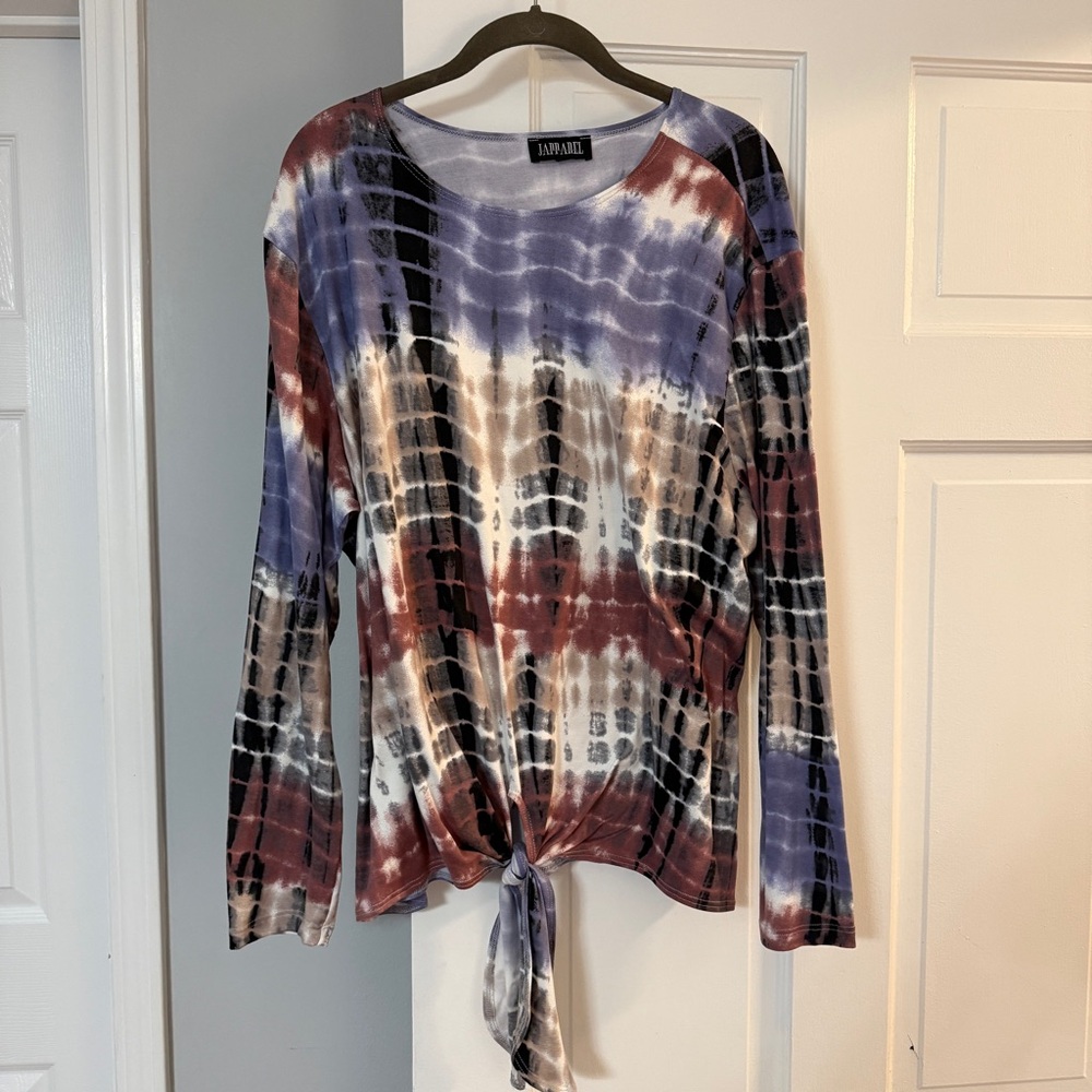 Multicolor Tie-Dye Women's Knot Top
